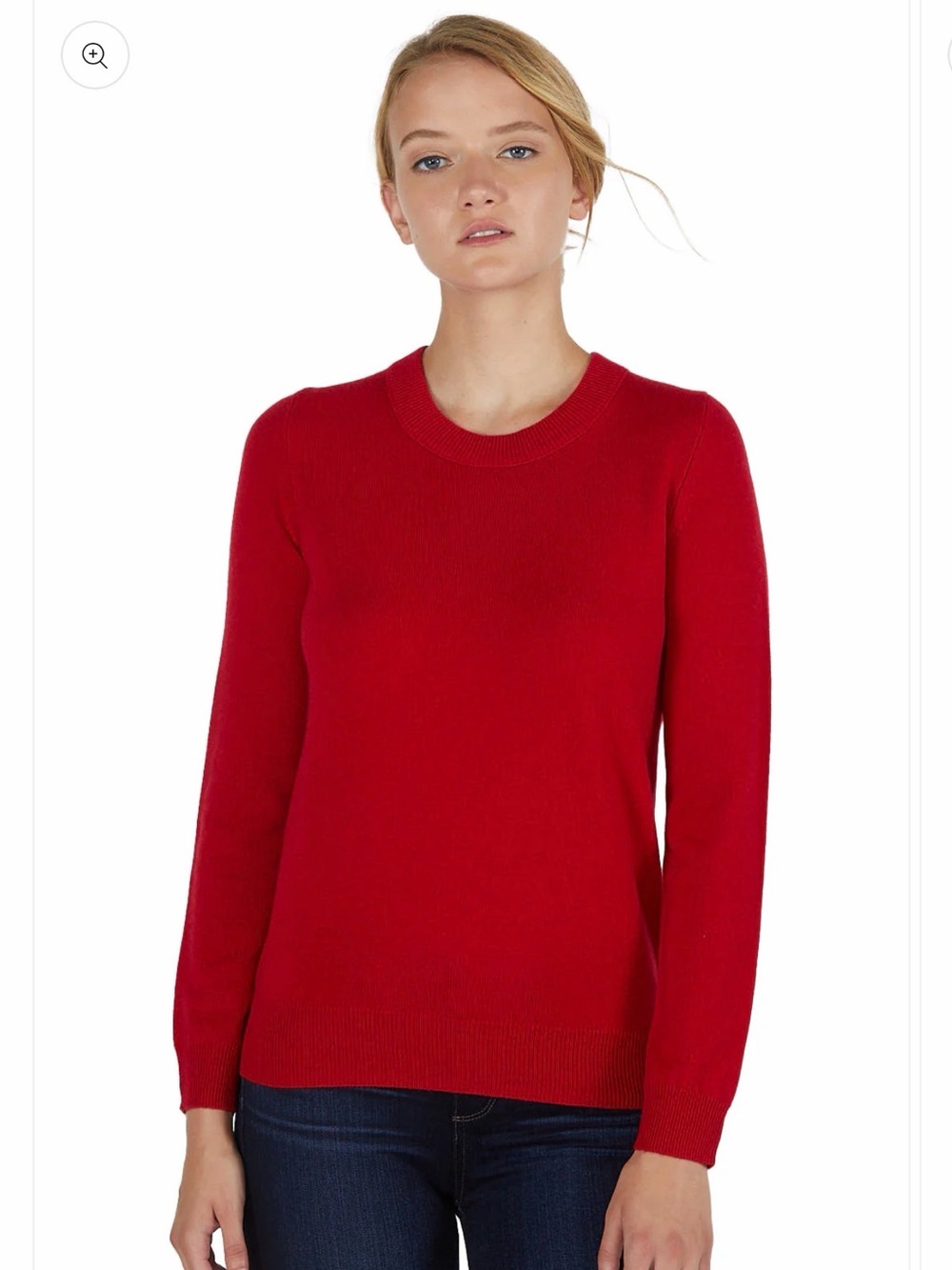JENNIE LIU 100% Pure Cashmere Long Sleeve Crew Neck Lightweight Sweater Sz Med